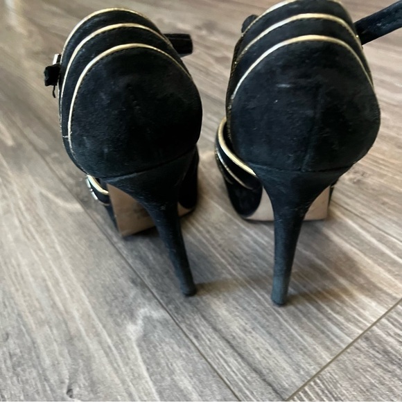 TRUTH OR DARE BY MADONNA WOMEN'S BLACK SUEDE STILETTO PUMP HEELS SIZE 8.5 - Picture 13 of 15